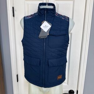 &Lore TAHOE RIVER Men's Quilted Zip Vest West Aztec Southwest Cowboy NEW $139 M